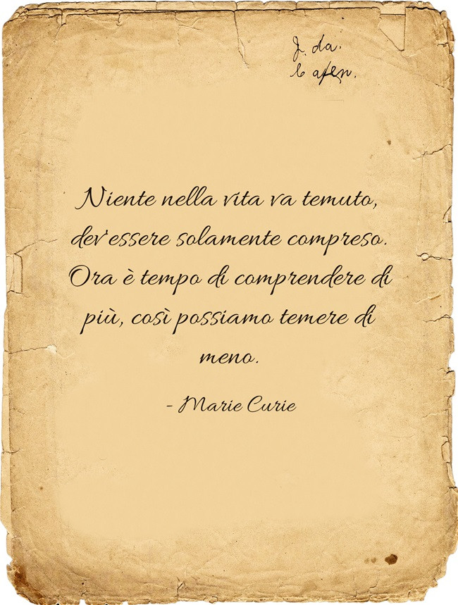 Marie Curie...