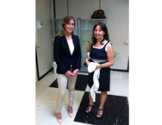 The minister Maria Elena Boschi with the director of CSFNSM
